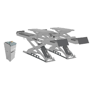 Подъемник ножничный KraftWell г/п 5500 кг. заглубляемый, платформы для сход-развала с подъемником второго уровня Подъемник ножничный KraftWell г/п 5500 кг. заглубляемый, платформы для сход-развала с подъемником второго уровня