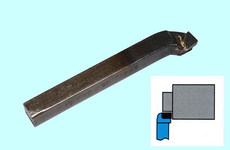 Резец Подрезной отогнутый 10х10х 90 Т5К10 левый DIN 4977 Резец Подрезной отогнутый 10х10х 90 Т5К10 левый DIN 4977