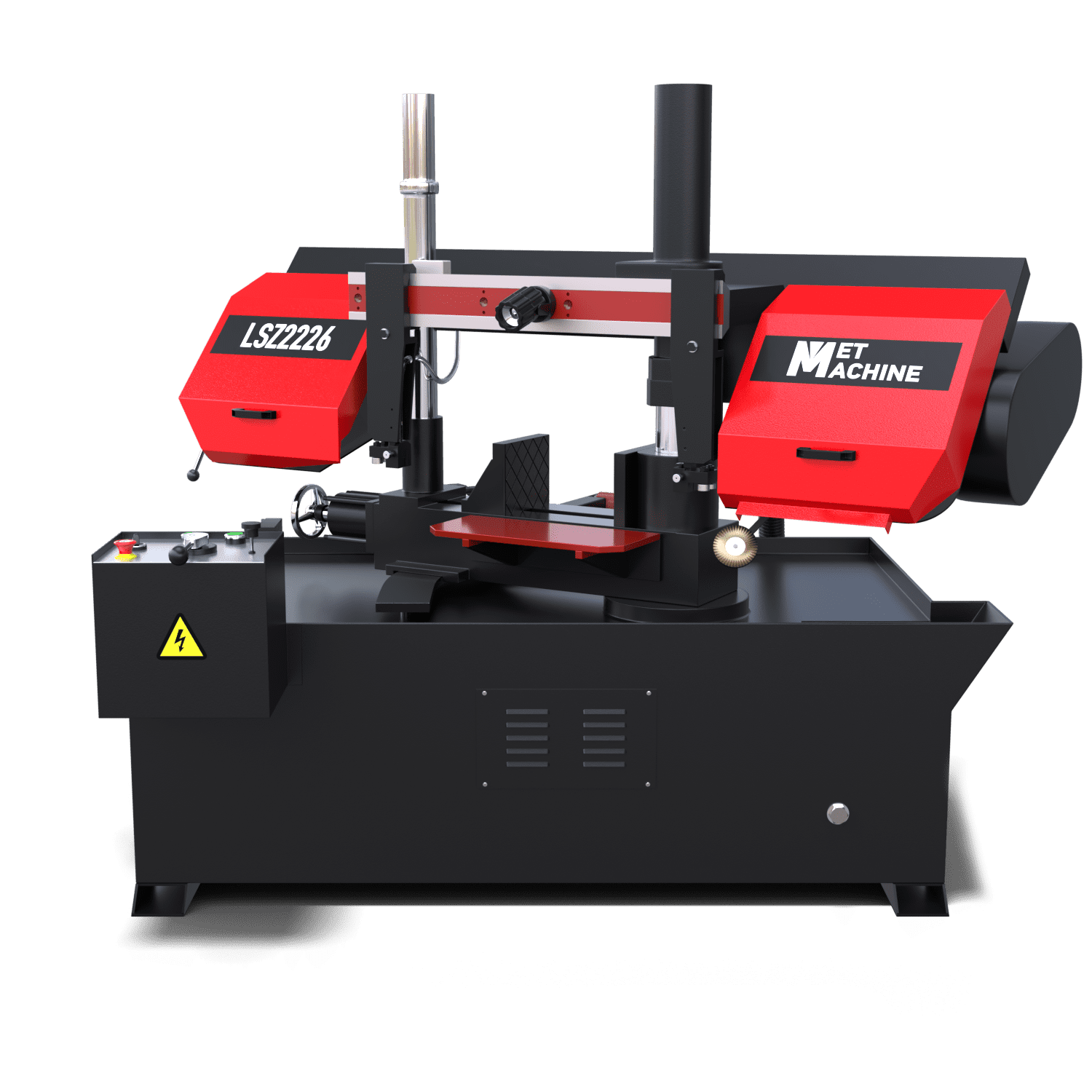 Комментарий на товар: Полуавтоматический ленточнопильный станок MetMachine LSZ2226 с поворотной рамой