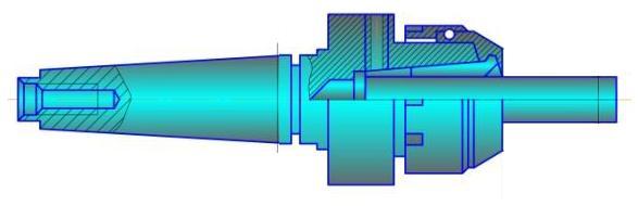 Патрон Цанговый с хвостовиком КМ5 (М20х2,5) 6151-7049-05 под цанги-втулки 6151-7044