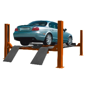 Подъемник четырехстоечный KraftWell г/п 4000 кг. платформы для сход-развала KRW4WA_red