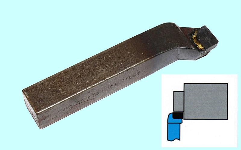 Резец Подрезной отогнутый 20х20х125 Т15К6 левый DIN 4977 Резец Подрезной отогнутый 20х20х125 Т15К6 левый DIN 4977