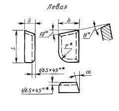 Пластина 67340 ВК8 левая(25х14х8х8гр) (для подрезных, проходных расточных и револьверных резцов) Пластина 67340 ВК8 левая(25х14х8х8гр) (для подрезных, проходных расточных и револьверных резцов)