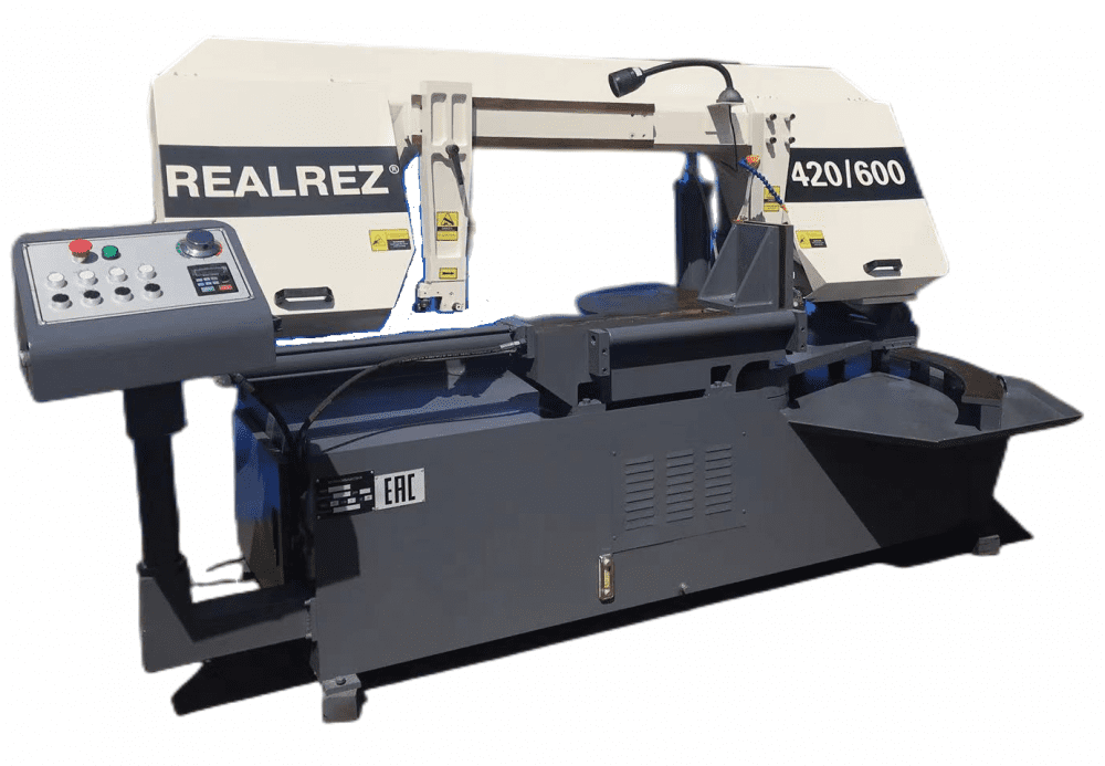 Станок ленточнопильный полуавтоматический REALREZ 420/600