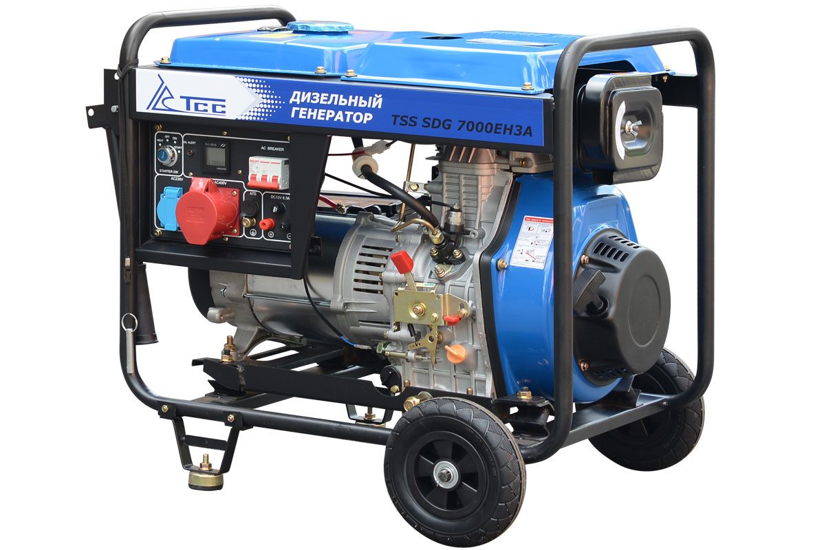 Портативный дизельный генератор ТСС SDG 7000EH3A