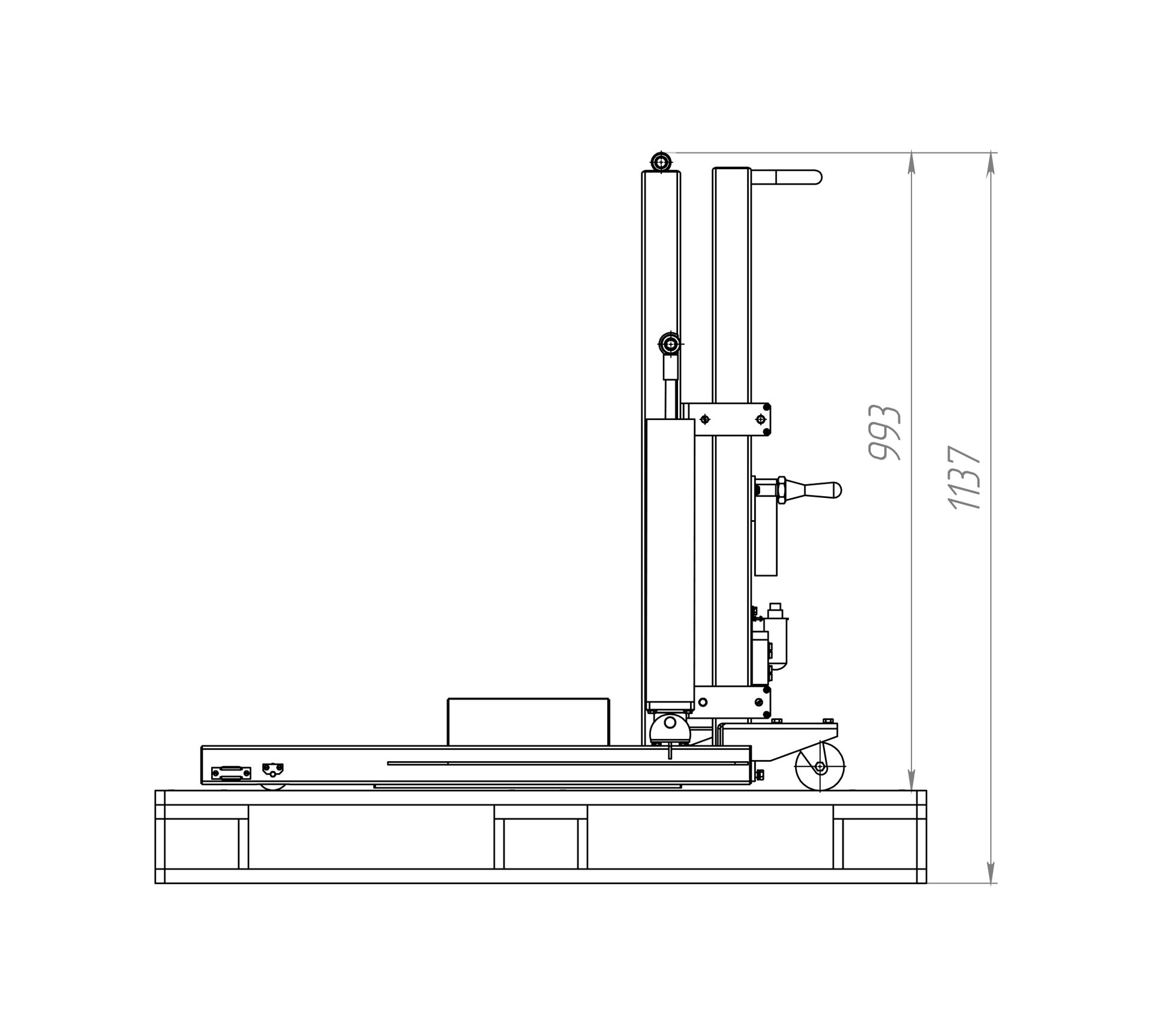 Тележка СТОРМ с пневматическим подъемником Camozzi Тележка СТОРМ с пневматическим подъемником Camozzi