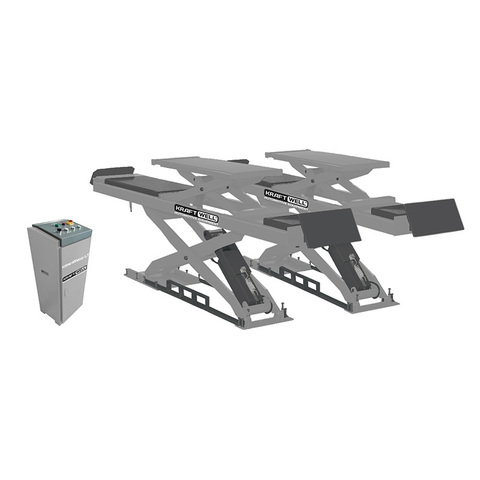Подъемник ножничный KraftWell г/п 4500 кг. заглубляемый, платформы для сход-развала с подъемником второго уровня Подъемник ножничный KraftWell г/п 4500 кг. заглубляемый, платформы для сход-развала с подъемником второго уровня