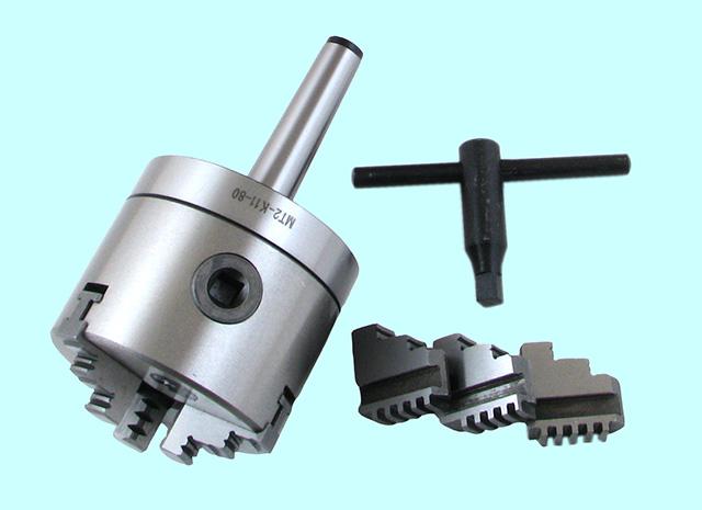 Патрон токарный d 80 мм 3-х кулачковый с хвостовиком КМ2 кулачки К11 Патрон токарный d 80 мм 3-х кулачковый с хвостовиком КМ2 кулачки К11