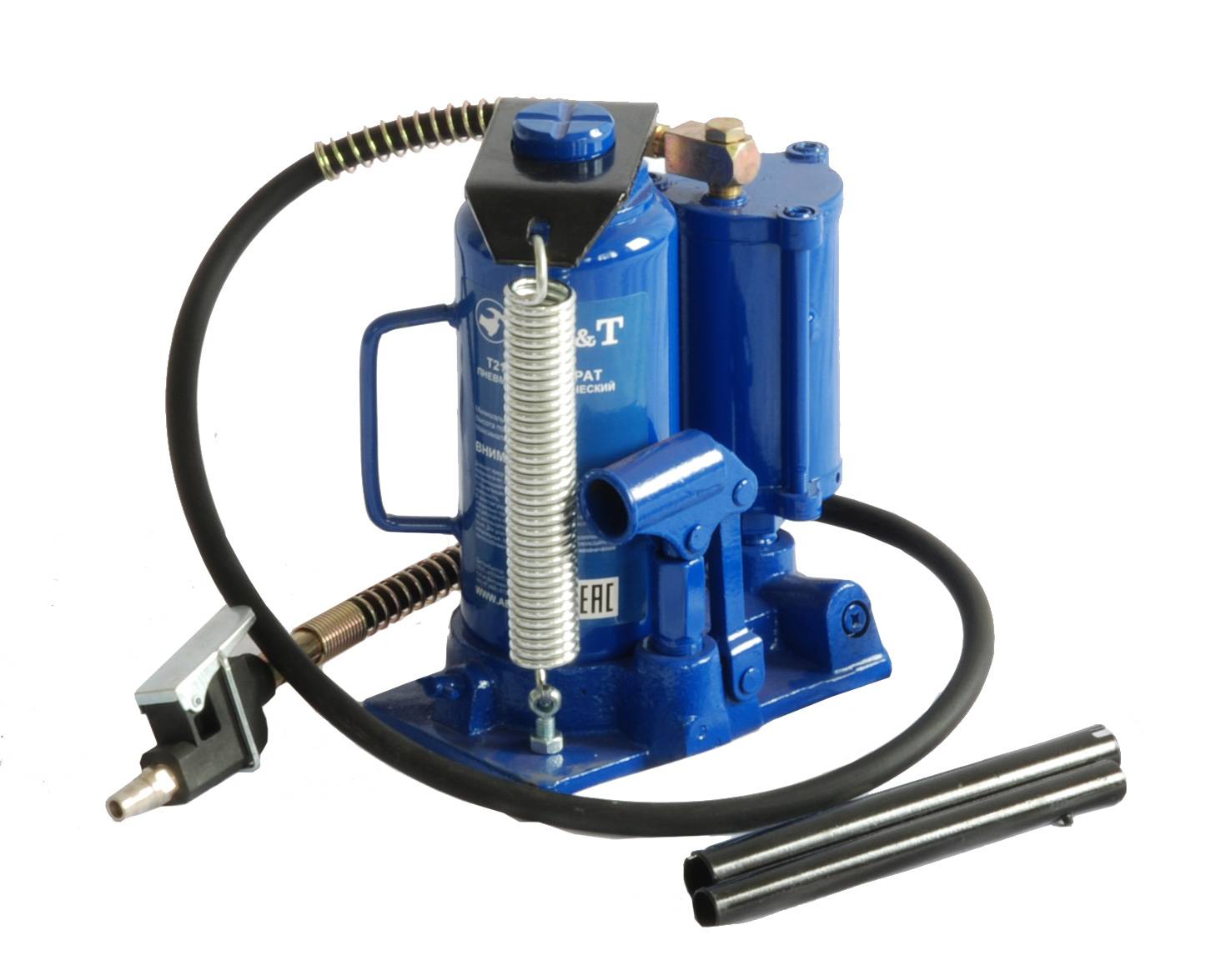 Домкрат пневмогидравлический бутылочный AE&T Т21012 12т Домкрат пневмогидравлический бутылочный AE&T Т21012 12т
