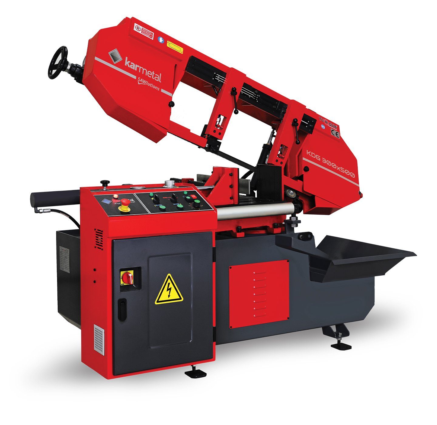 Полуавтоматический консольный ленточнопильный станок KARMETAL KDG 300x500 Полуавтоматический консольный ленточнопильный станок KARMETAL KDG 300x500