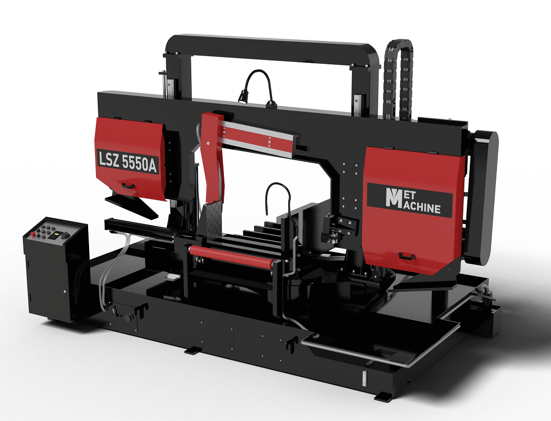 Полуавтоматический ленточнопильный станок с поворотной рамой MetMachine LSZ5550A