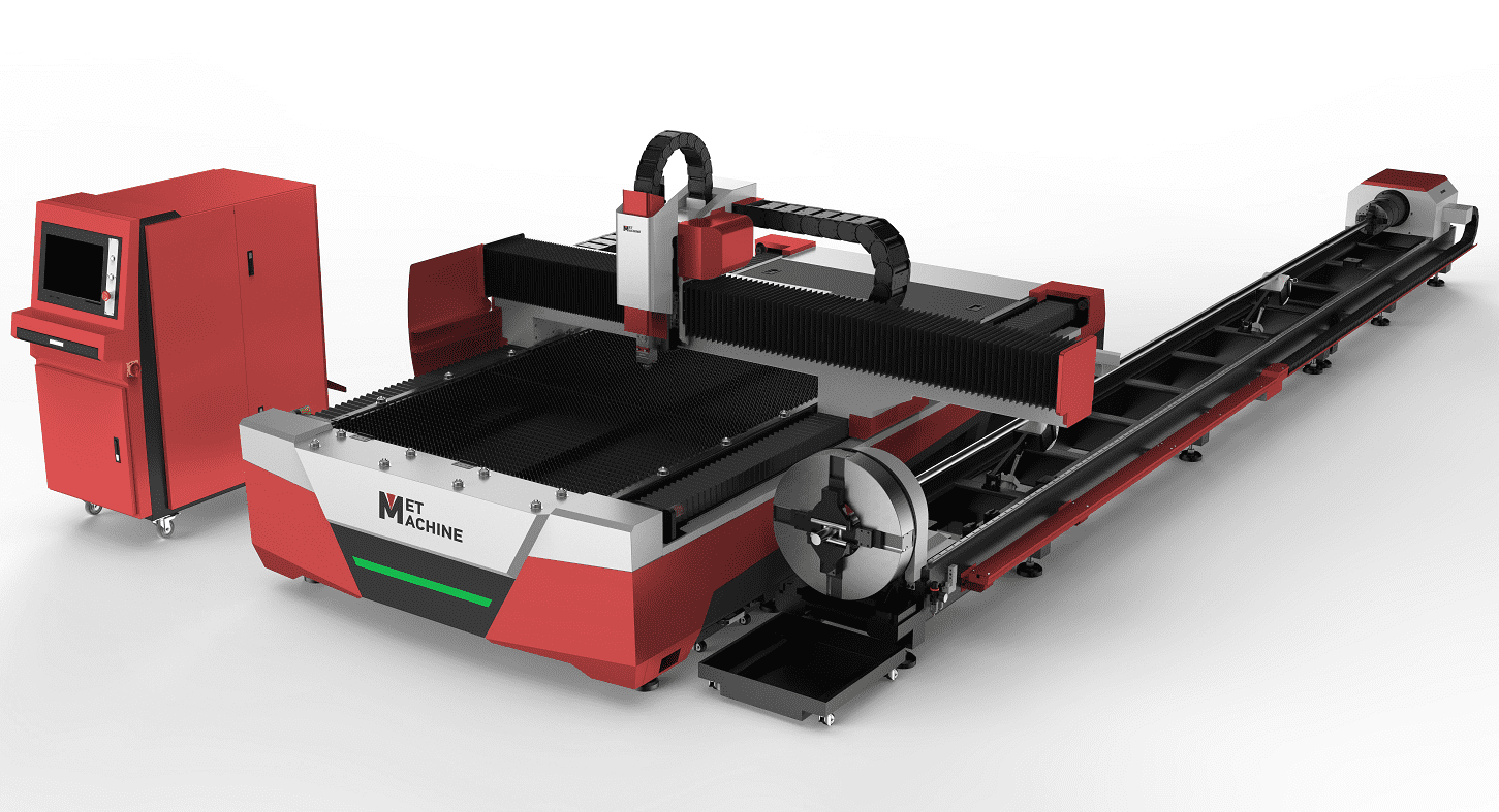 Оптоволоконный лазер с модулем резки трубы MetMachine LCM-3015B6 Master 3000W Оптоволоконный лазер с модулем резки трубы MetMachine LCM-3015B6 Master 3000W