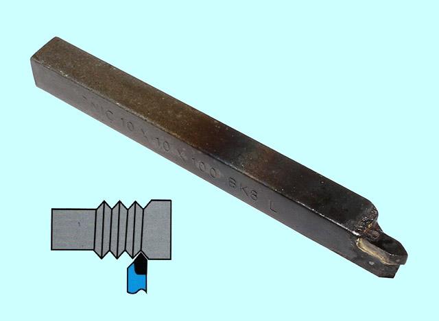 Резец Резьбовой 12х12х110 Т15К6 для наружной резьбы левый DIN 282-60