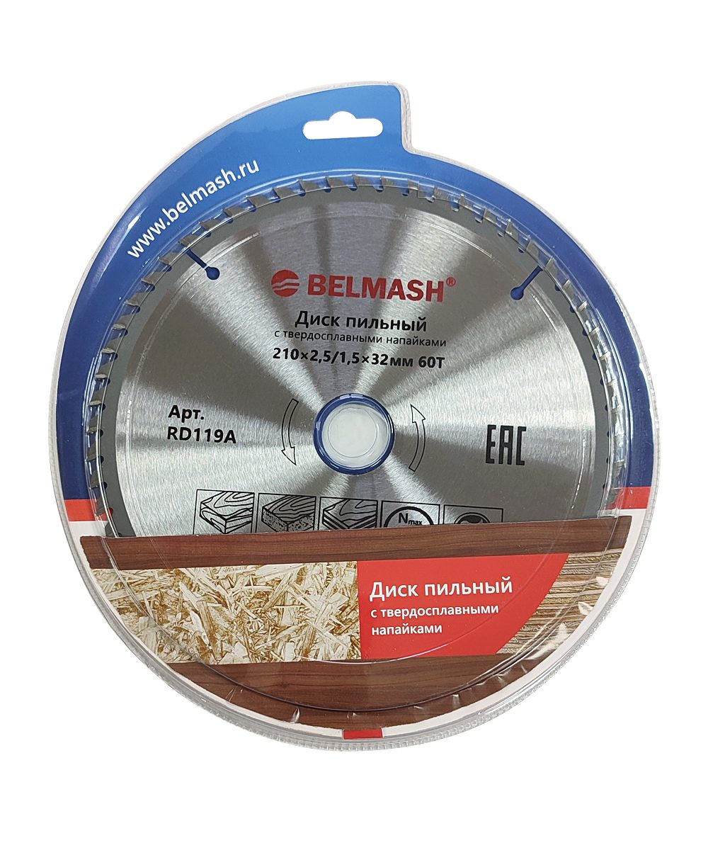 Диск пильный BELMASH 210x2,5/1,5x32/30; 36T Диск пильный BELMASH 210x2,5/1,5x32/30; 36T