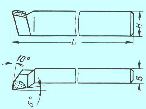 Резец Подрезной отогнутый 40х25х200 ВК8 Резец Подрезной отогнутый 40х25х200 ВК8