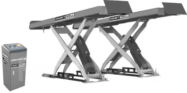 Подъемник ножничный KraftWell г/п 3500 кг. заглубляемый, платформы гладкие Подъемник ножничный KraftWell г/п 3500 кг. заглубляемый, платформы гладкие