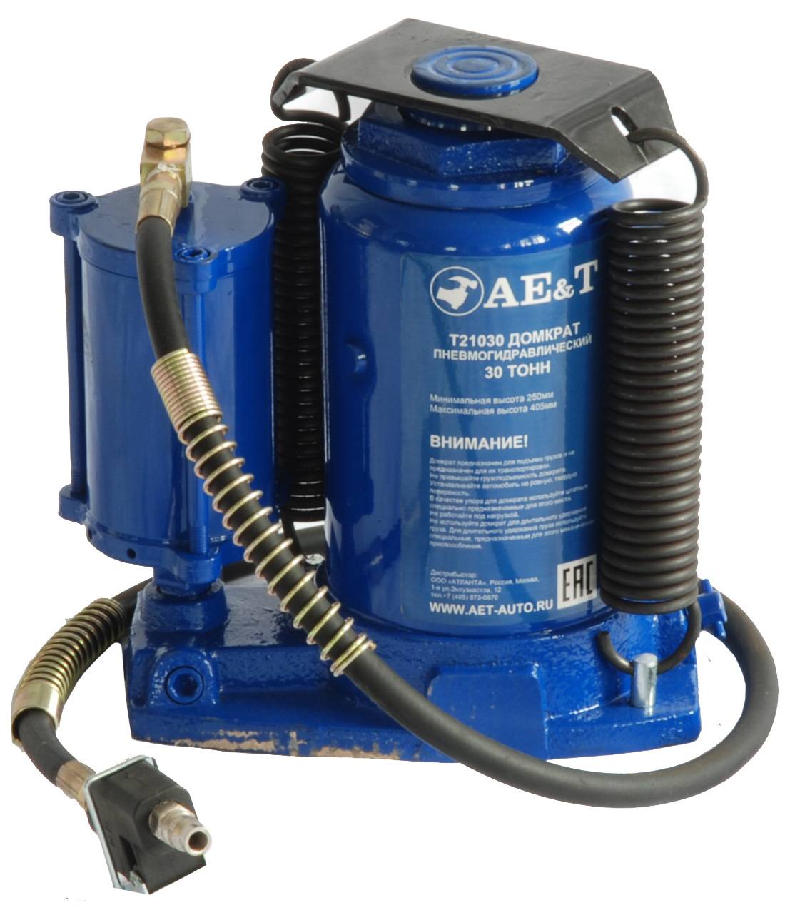 Домкрат пневмогидравлический бутылочный AE&T Т21030 30т Домкрат пневмогидравлический бутылочный AE&T Т21030 30т