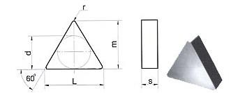 Пластина TNGN - 220412 Т15К6(YT15) трехгранная (01131) гладкая без отверстия